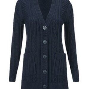 CAbi Slant Pocket Cardigan #3882, Navy, Small